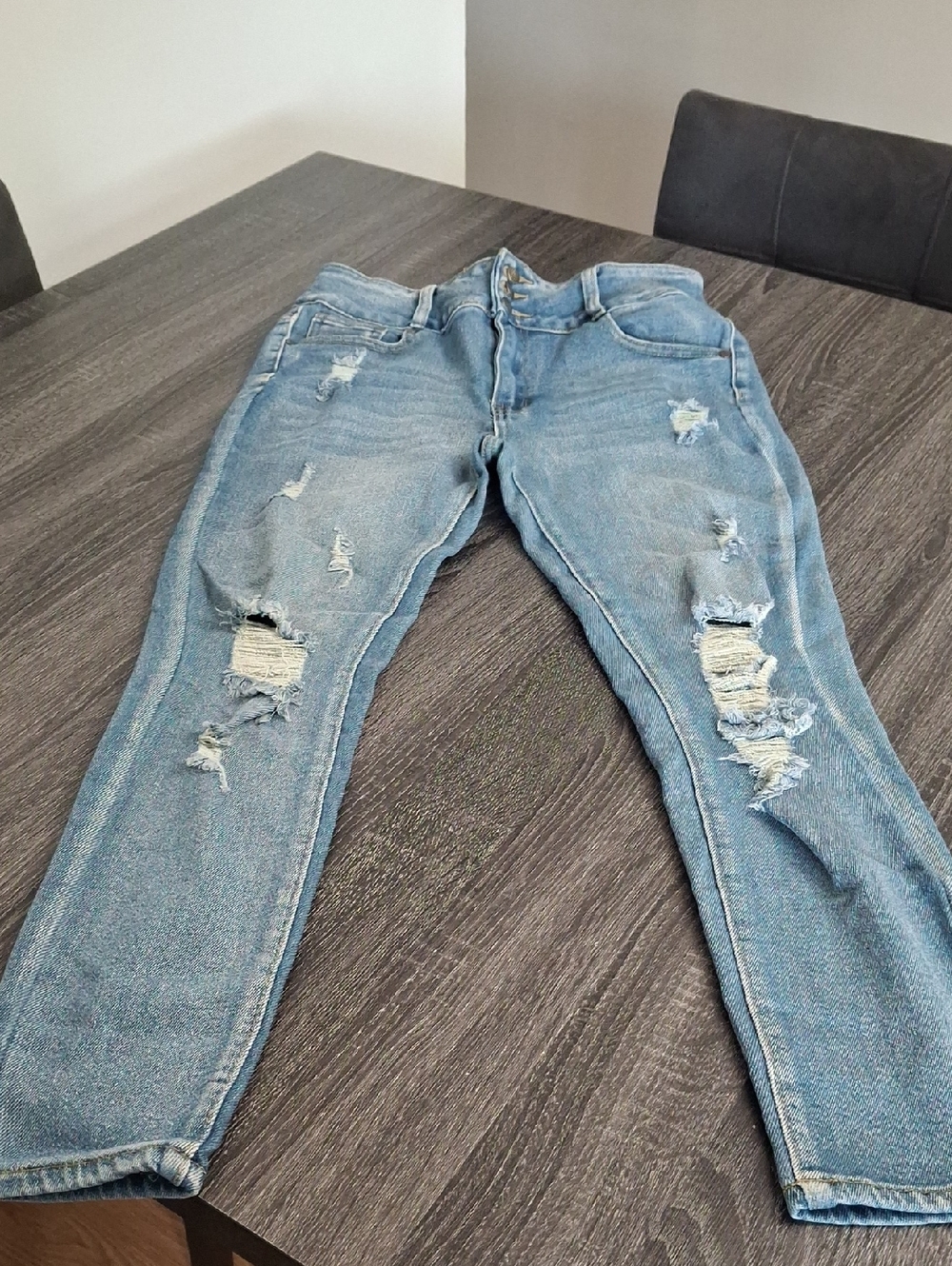 Between Us- Distressed Light Blue Skinny Jeans/ Stretch Slim Fit- Juniors Sz 13